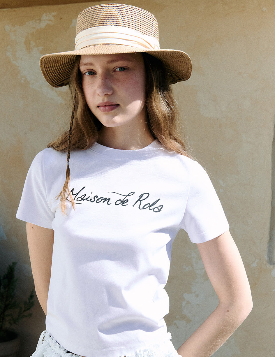 Maison De Rola Lettering T-Shirt White