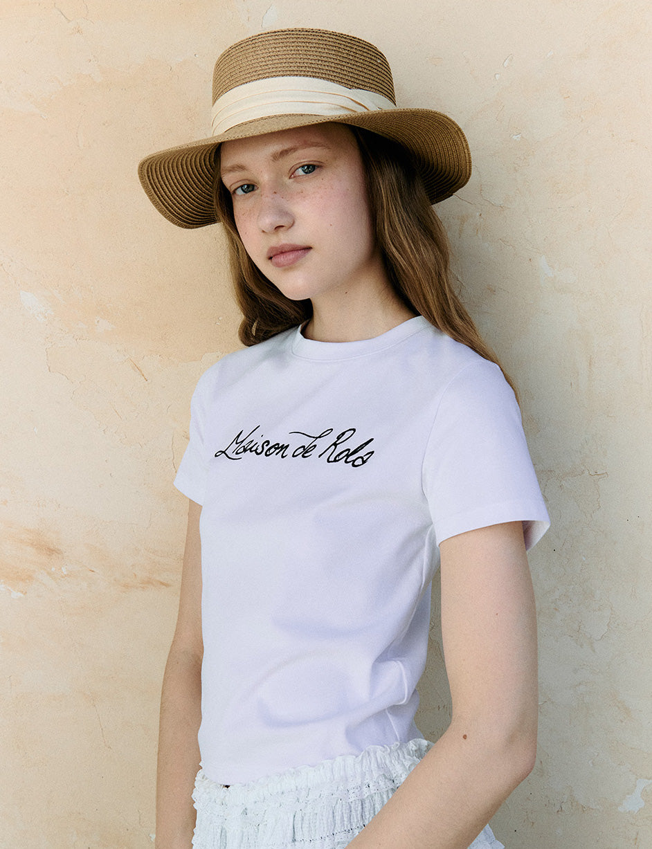 Maison De Rola Lettering T-Shirt White