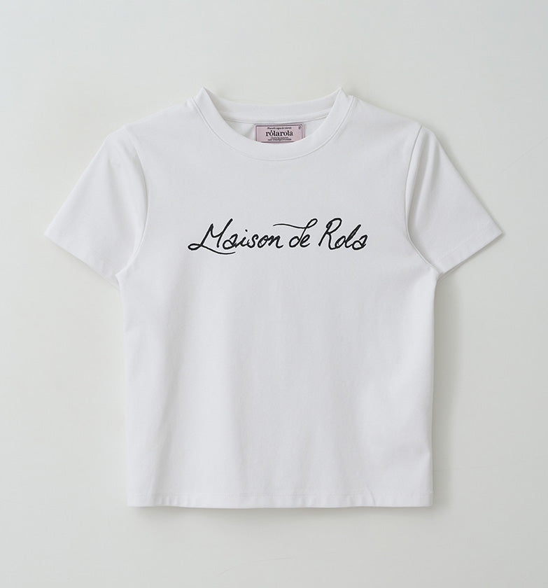 Maison De Rola Lettering T-Shirt White