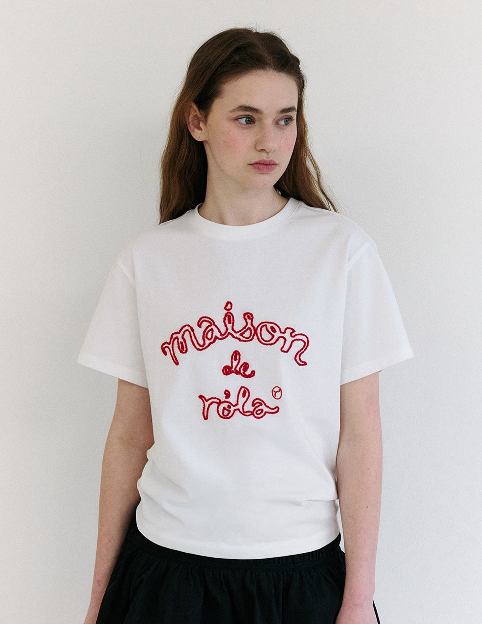 Maison De Rola Outline T-Shirt White