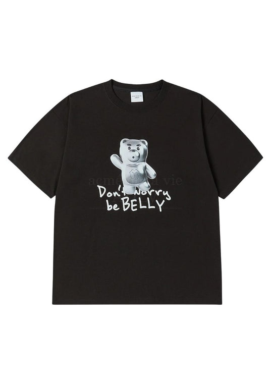 METAL BELLY Short Sleeve T-Shirt Black