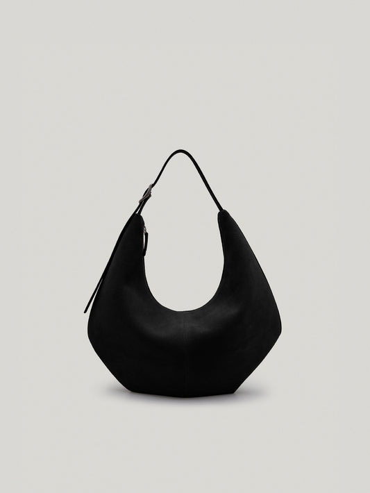MOSSY HOBO BAG suede black