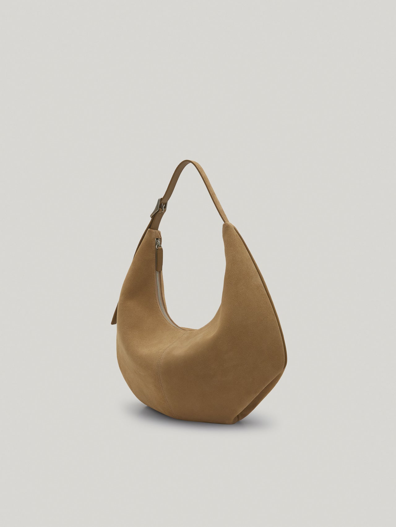 MOSSY HOBO BAG suede sand