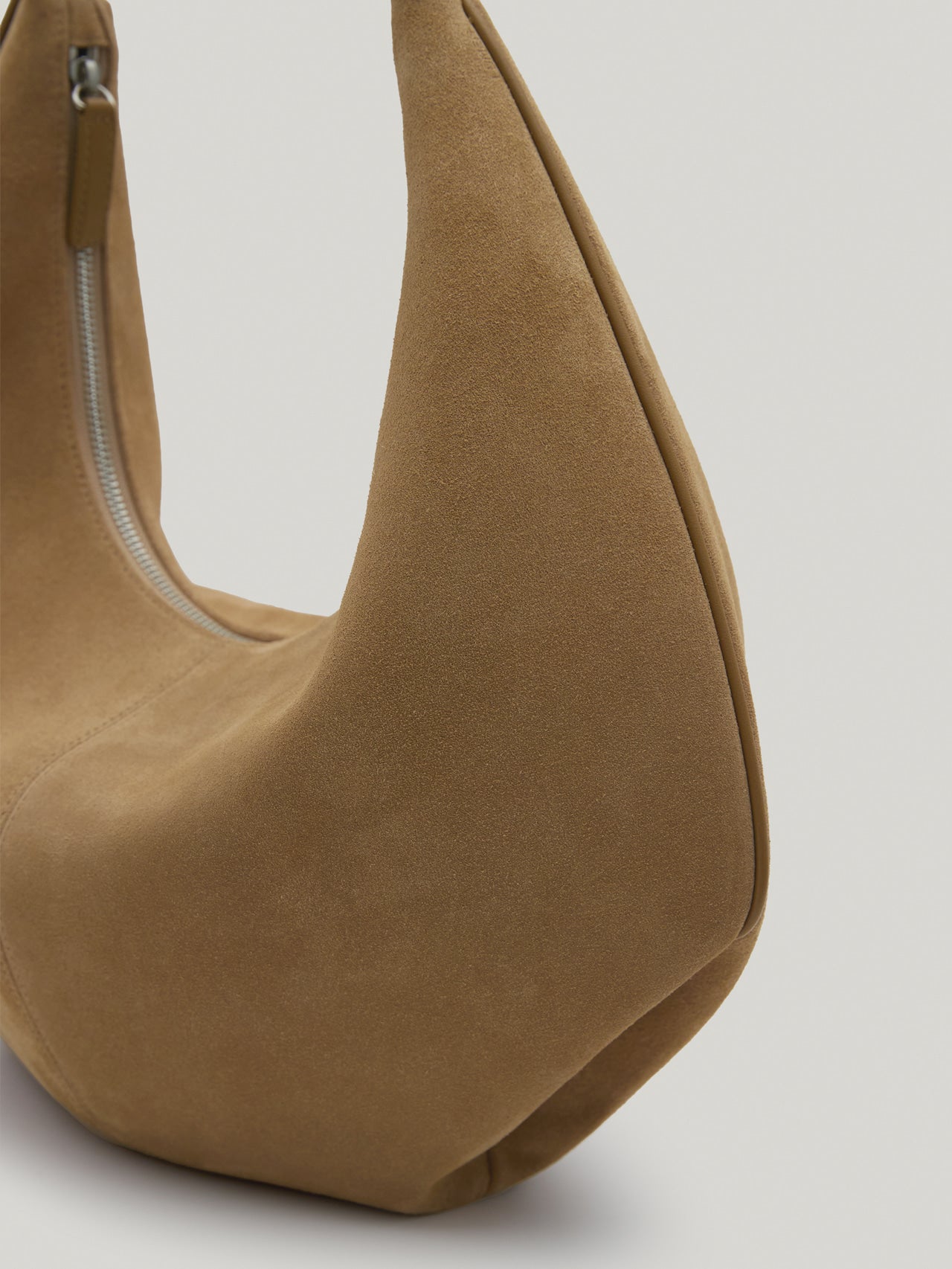 MOSSY HOBO BAG suede sand