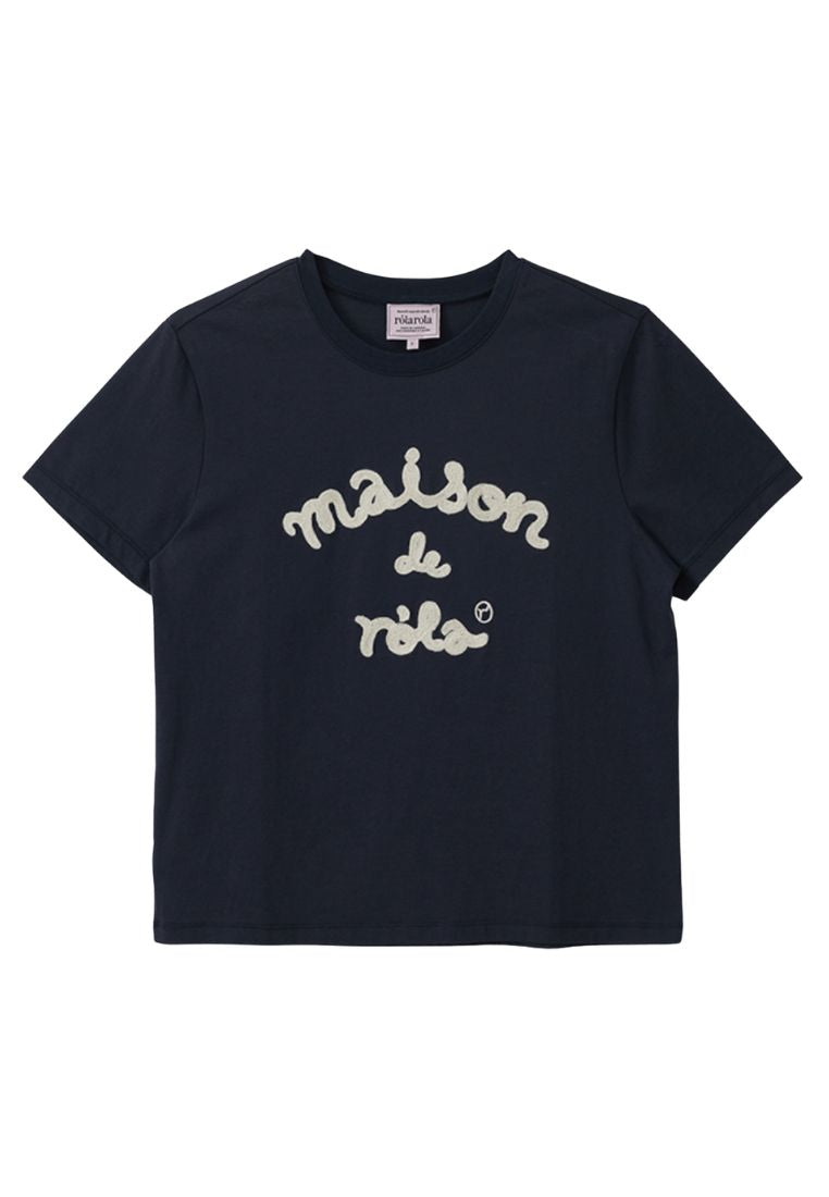 Maison De Rola Embroidery T-Shirt Navy