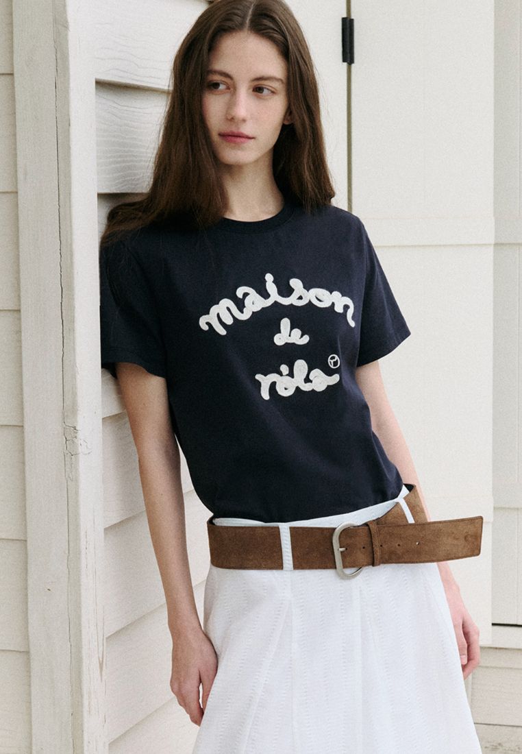 Maison De Rola Embroidery T-Shirt Navy