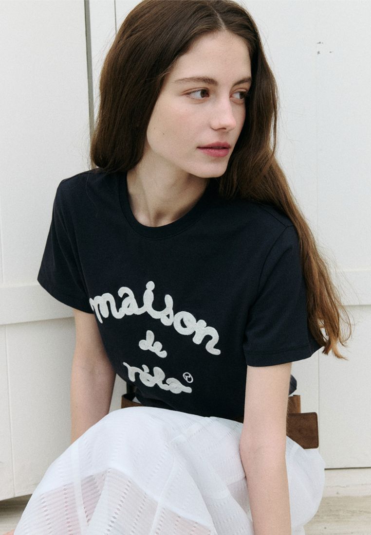 Maison De Rola Embroidery T-Shirt Navy