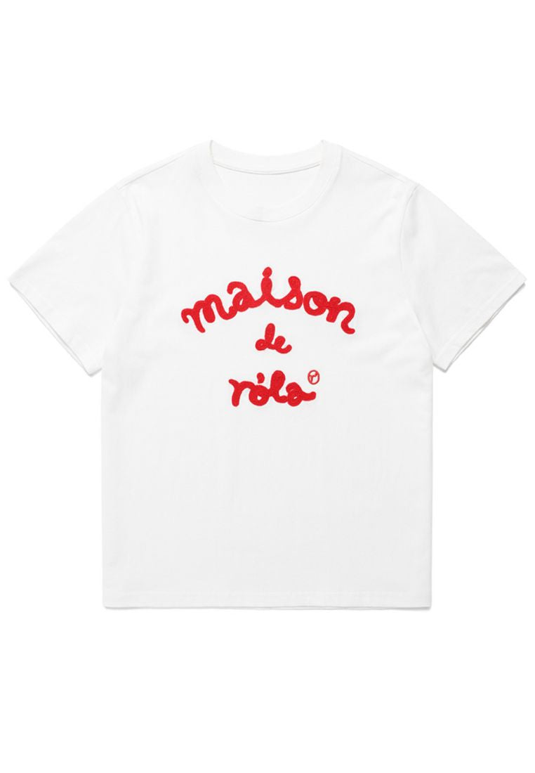 Maison De Rola Embroidery T-Shirt White