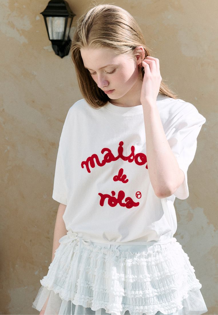 Maison De Rola Embroidery T-Shirt White