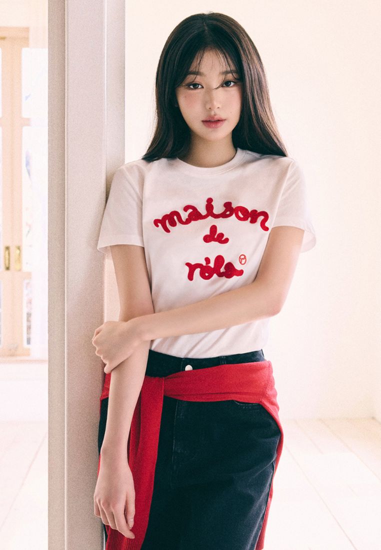 Maison De Rola Embroidery T-Shirt White