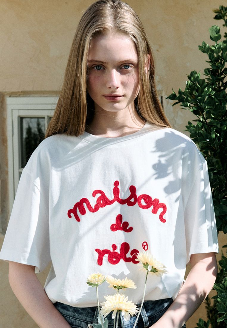 Maison De Rola Embroidery T-Shirt White