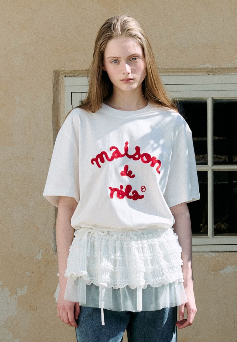 Maison De Rola Embroidery T-Shirt White