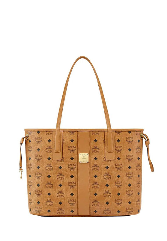 Medium Reversible Liz Tote Bag Visetos Cognac