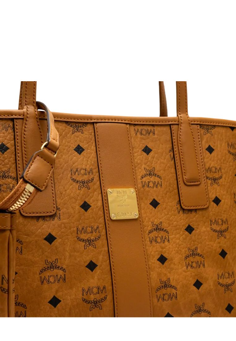 Medium Reversible Liz Tote Bag Visetos Cognac