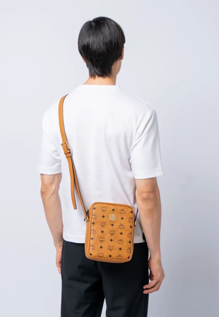 Mini Klassik Visetos Crossbody Bag Cognac