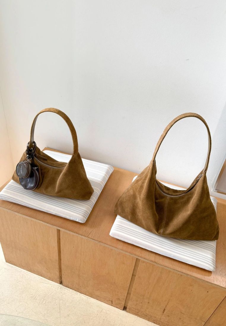 Monet Bag L Suede Khaki Beige