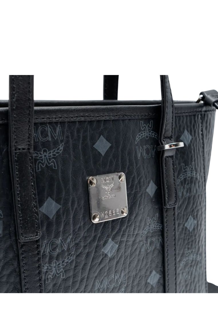 Monogram Logo-Print Tote Bag Visetos Black