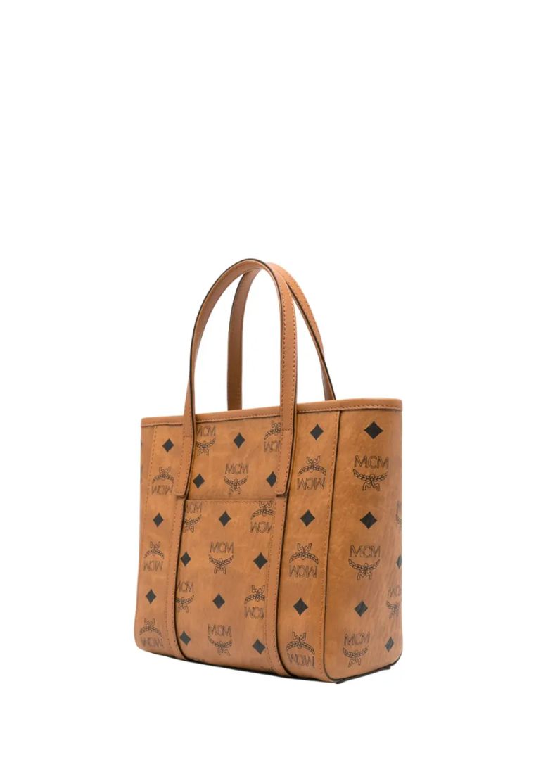 Monogram Logo-Print Tote Bag Visetos Cognac
