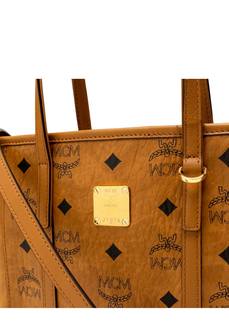 Monogram Logo-Print Tote Bag Visetos Cognac
