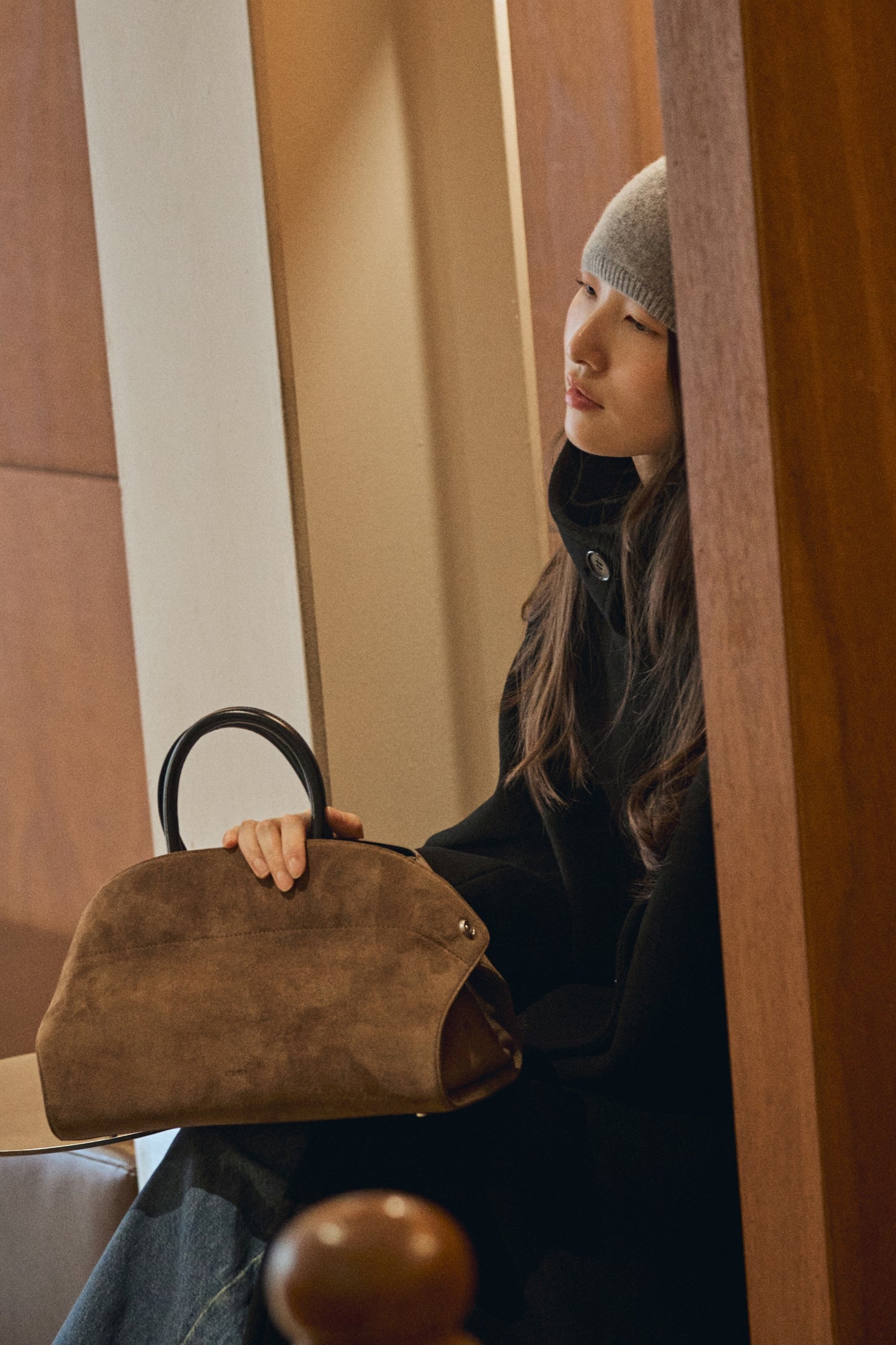 NADEL BAG suede brown