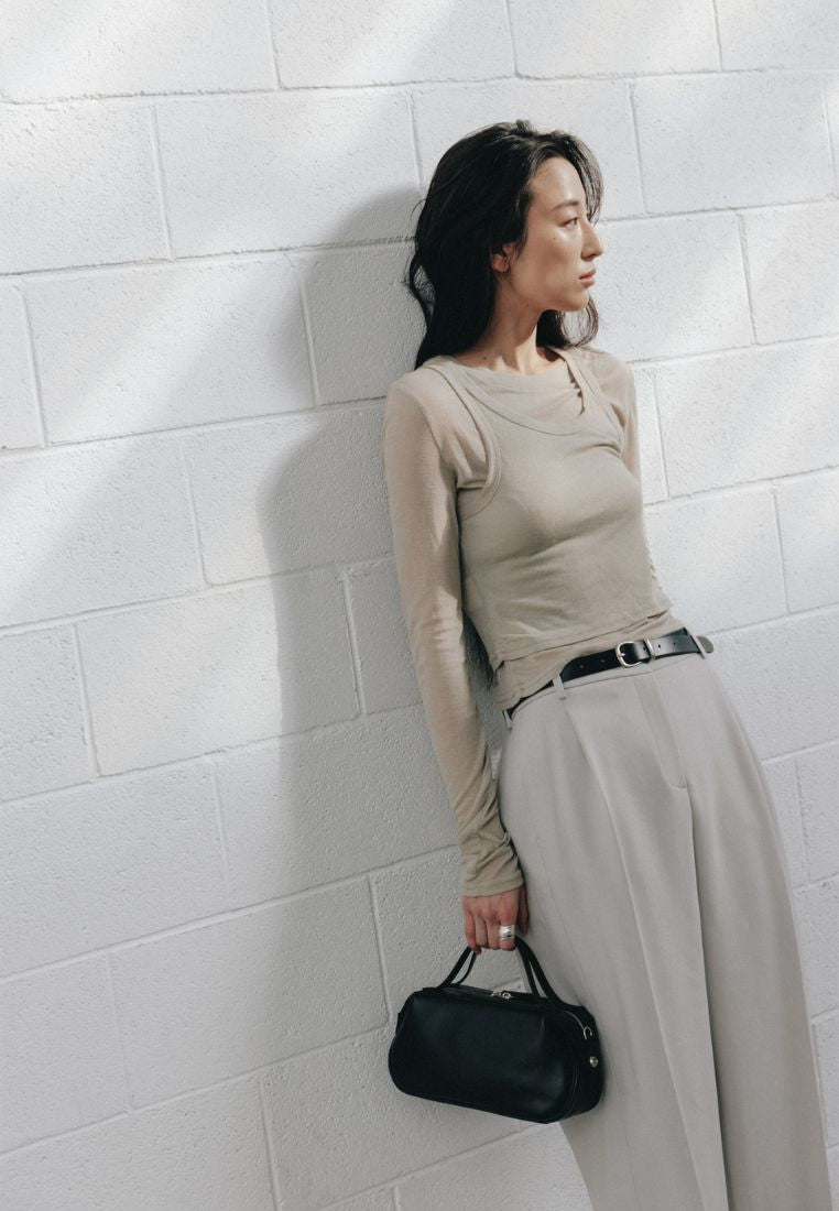 NADEL ZIP TOTE BAG soft black