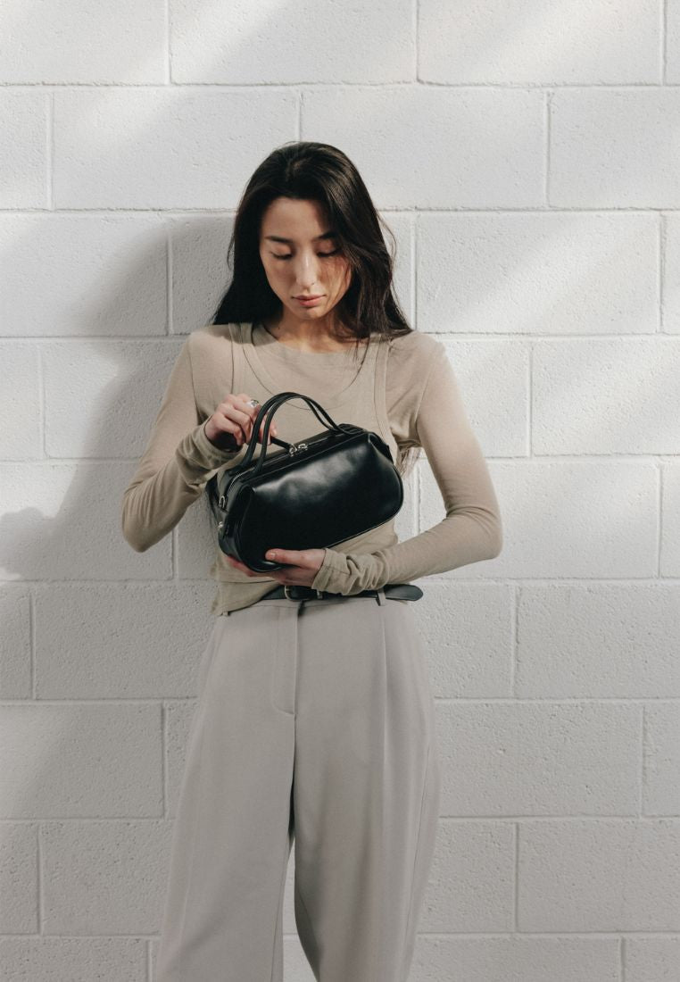 NADEL ZIP TOTE BAG soft black