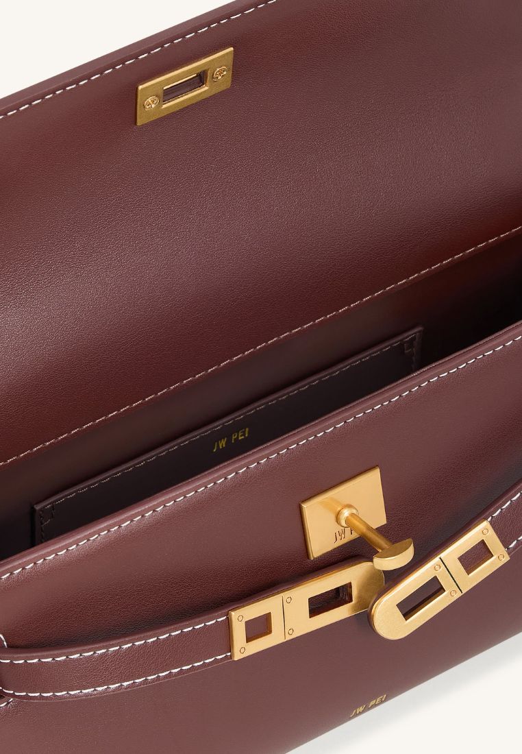 Noor Top Handle Bag - Reddish Brown