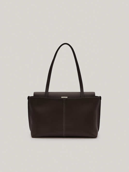 PANIER FLAP BAG organ brown