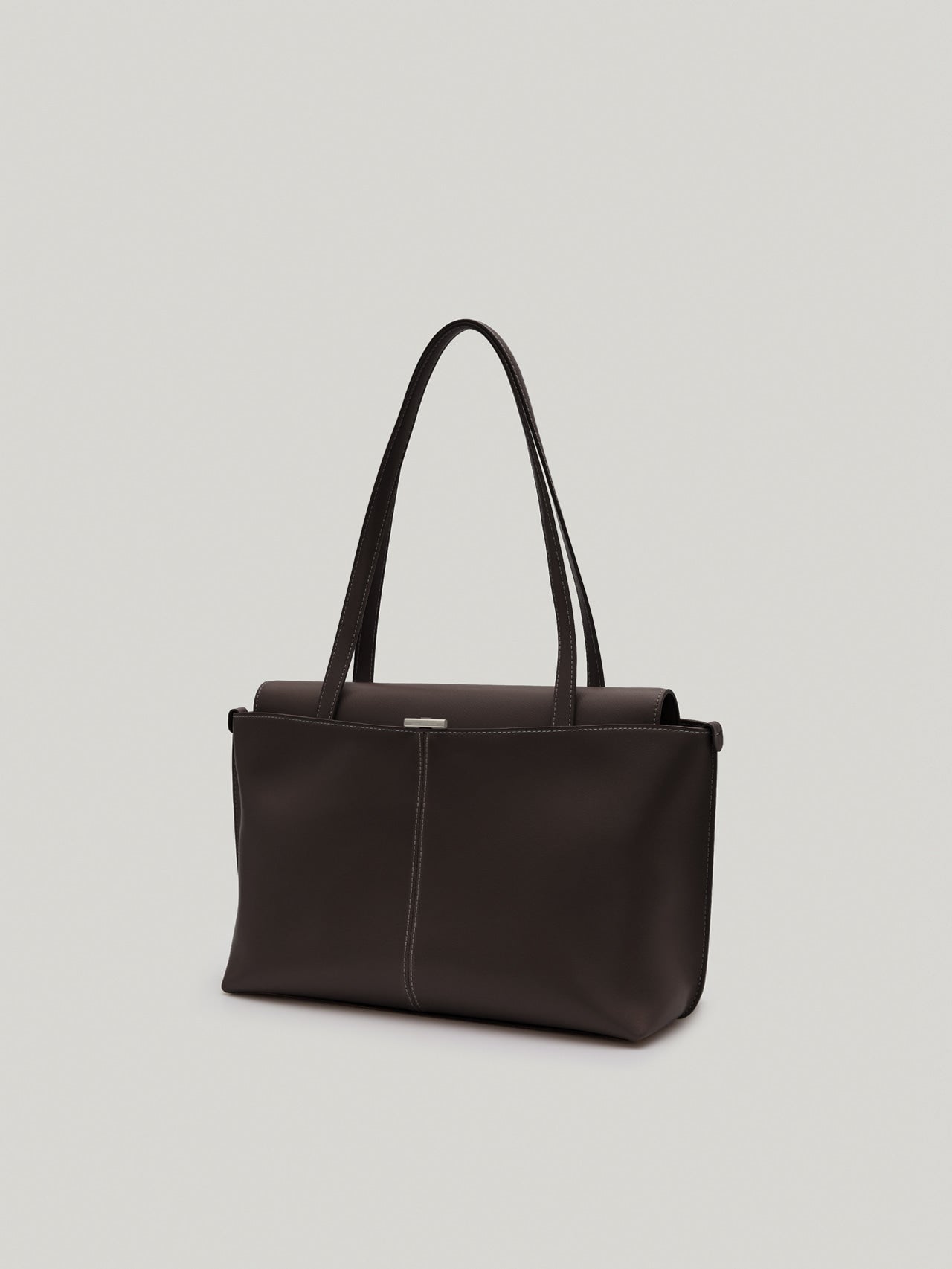 PANIER FLAP BAG organ brown