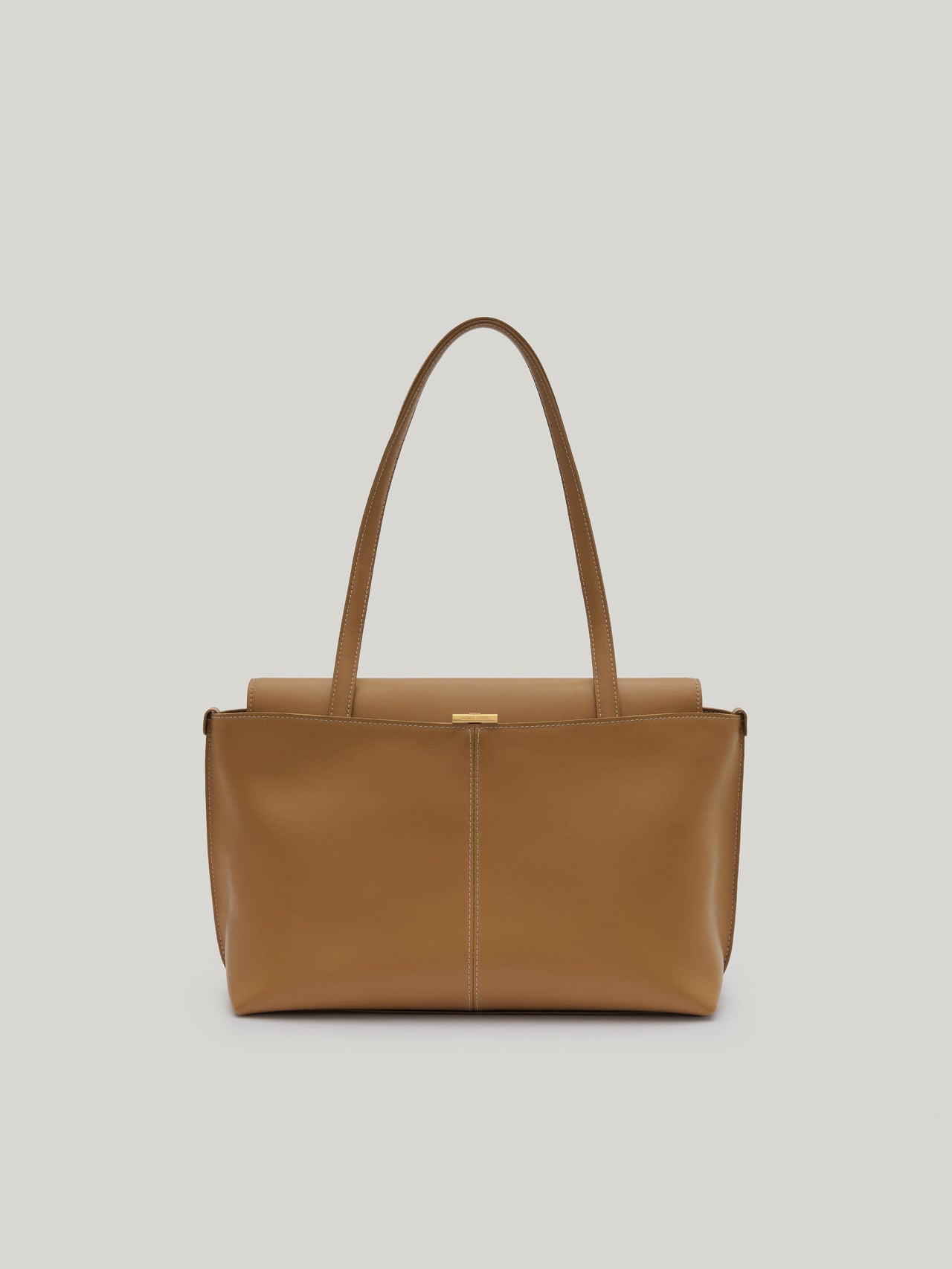 PANIER FLAP BAG tan brown