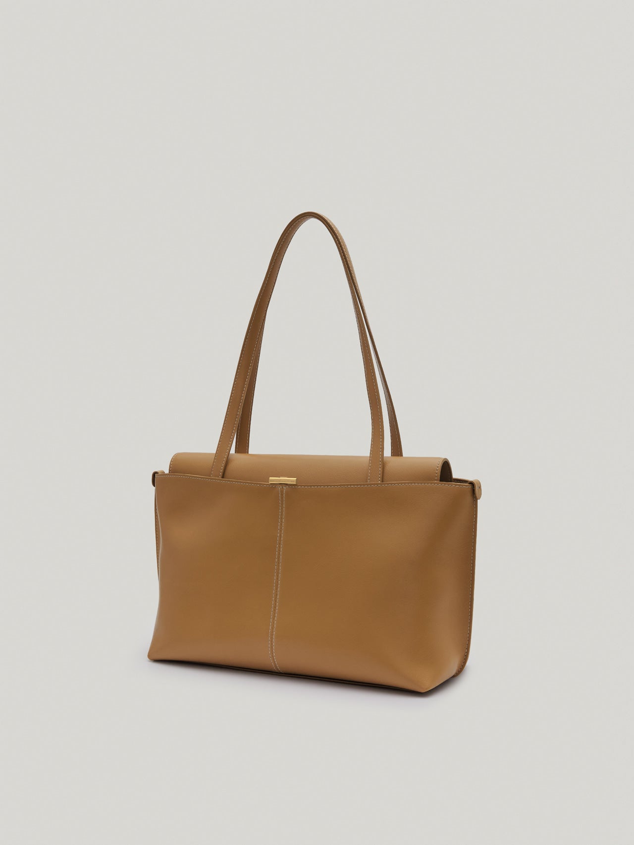 PANIER FLAP BAG tan brown