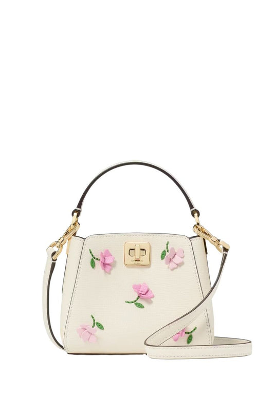 Phoebe Applique Mini Top Handle Crossbody Meringue Multi