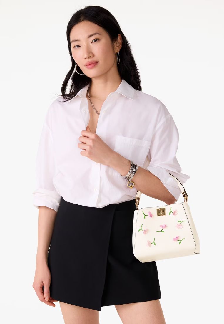 Phoebe Applique Small Top Handle Bag Meringue Multi