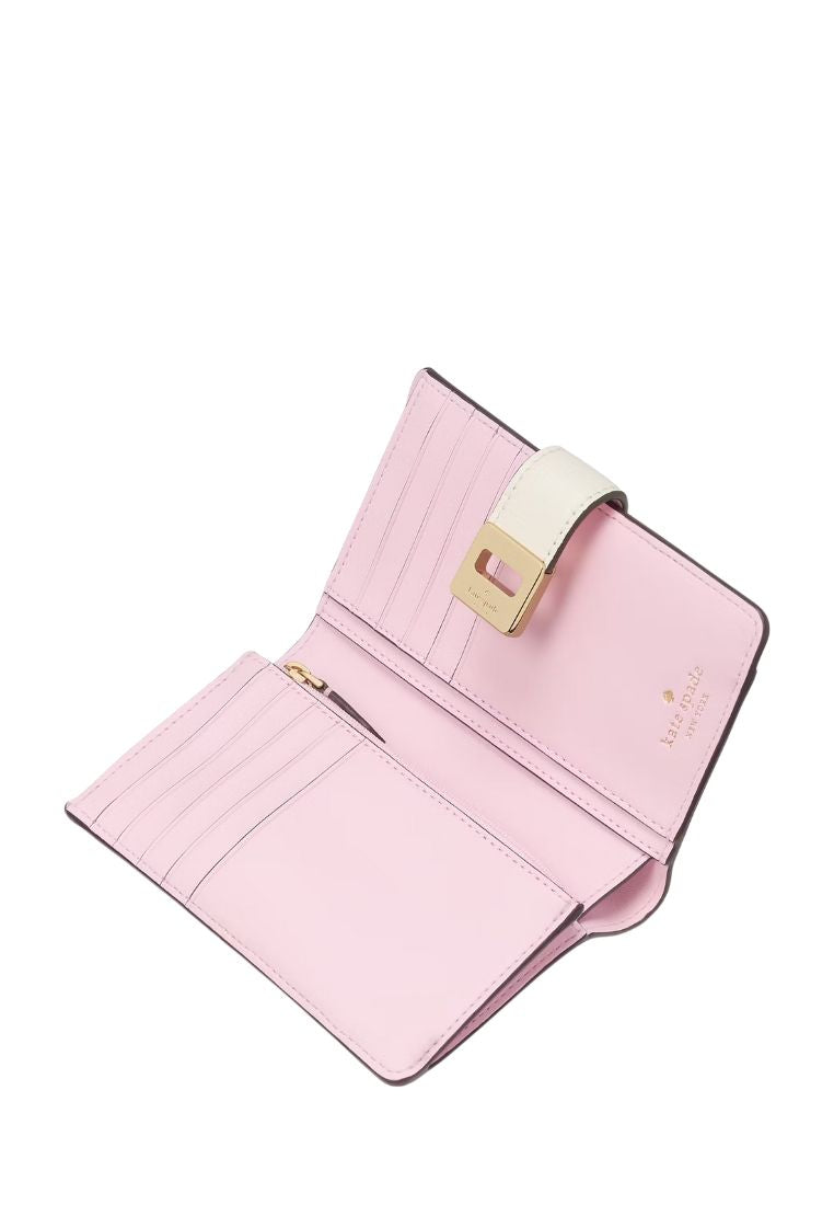 Phoebe Floral Applique Turnlock Medium Wallet Meringue Multi