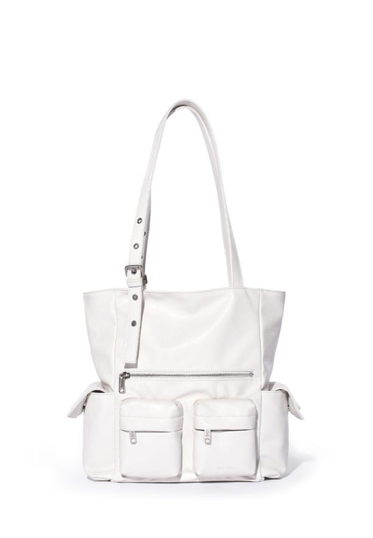 Pocket Shopper Bag M Goat Cream
