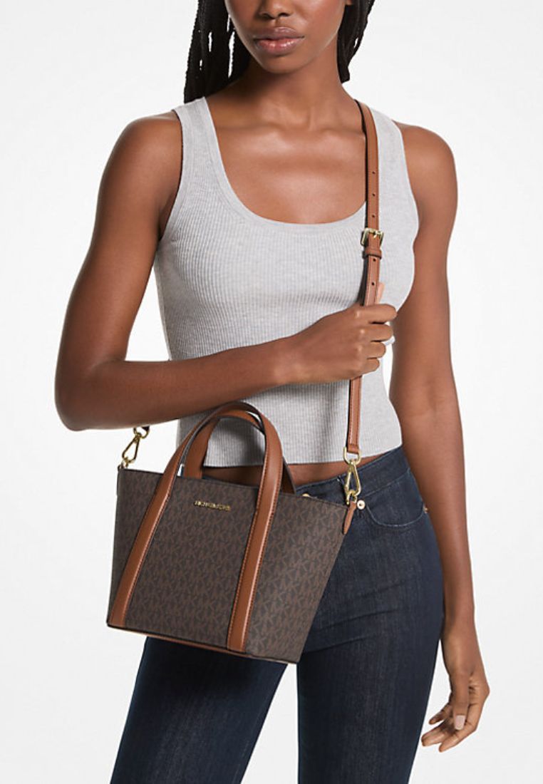 Pratt Small Signature Logo Tote Bag Brown