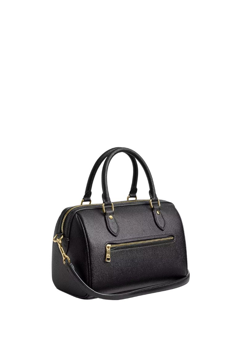 Rowan Satchel Bag Crossgrain Gold Black