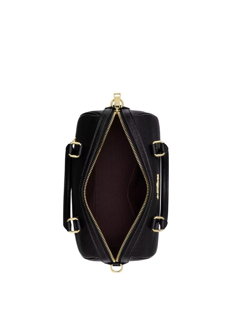 Rowan Satchel Bag Crossgrain Gold Black