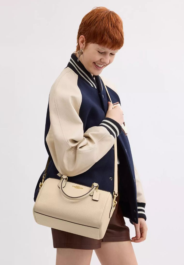 Rowan Satchel Bag Gold Ivory