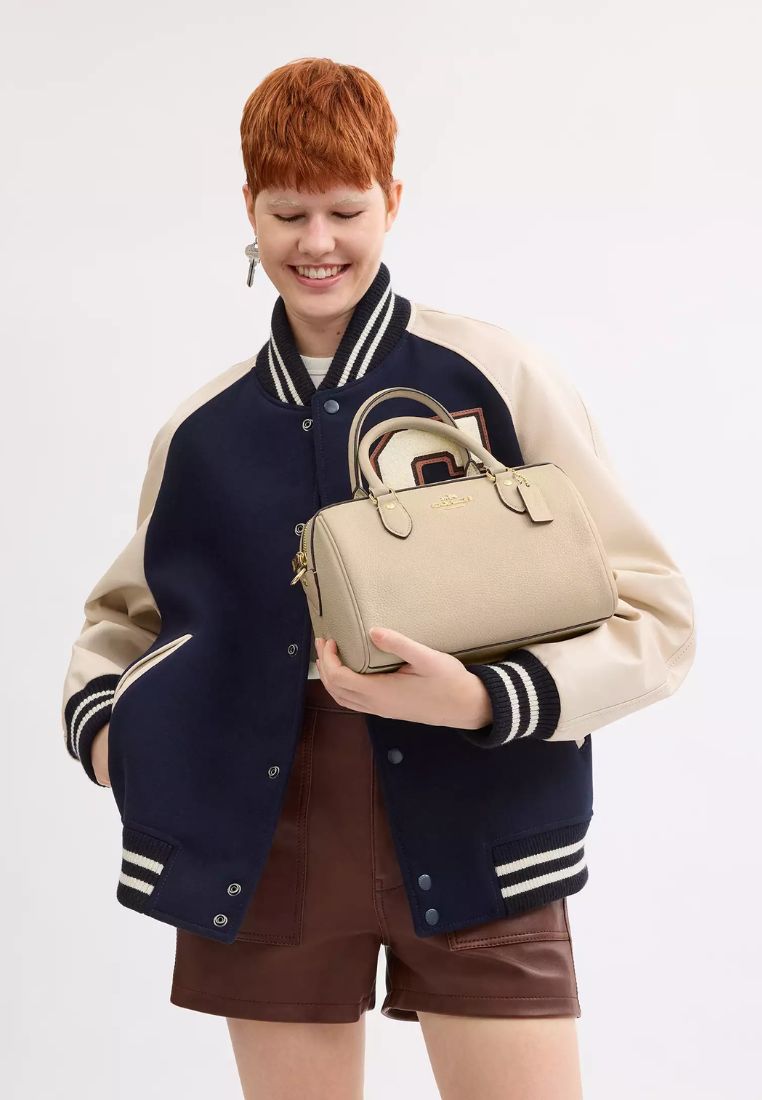 Rowan Satchel Bag Gold Ivory