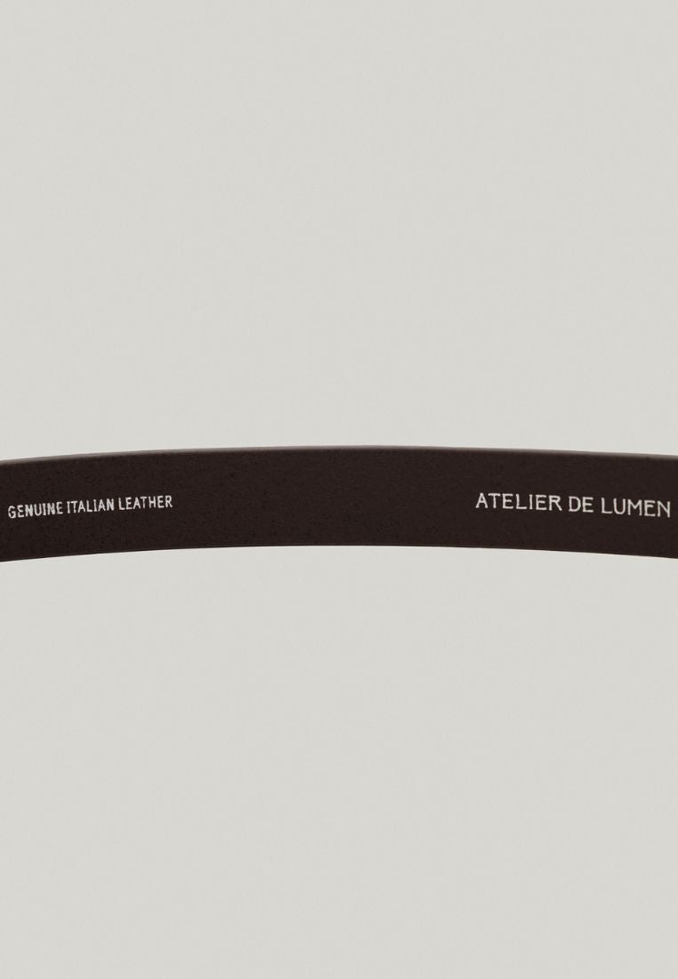 SOBRE LEATHER BELT organ brown