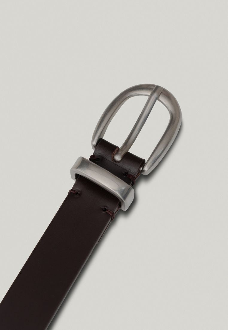 SOBRE LEATHER BELT organ brown