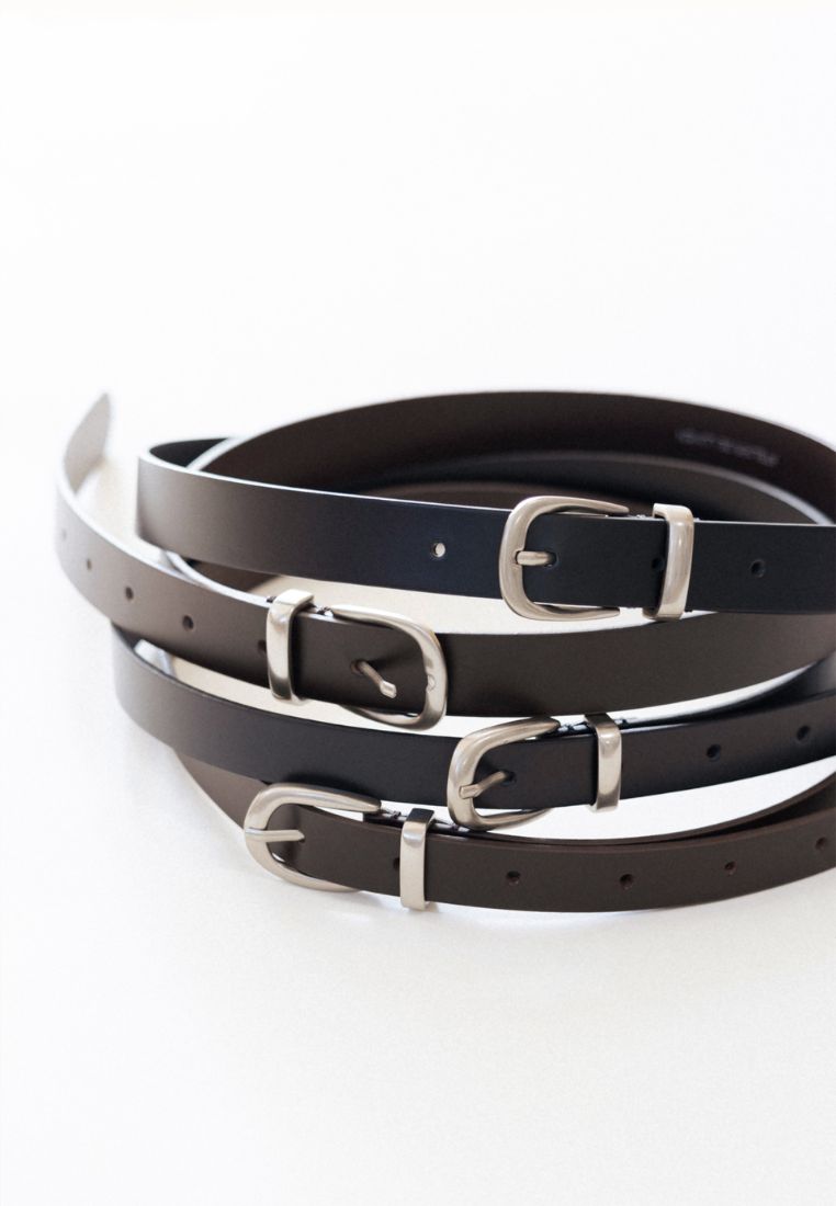 SOBRE LEATHER BELT organ brown