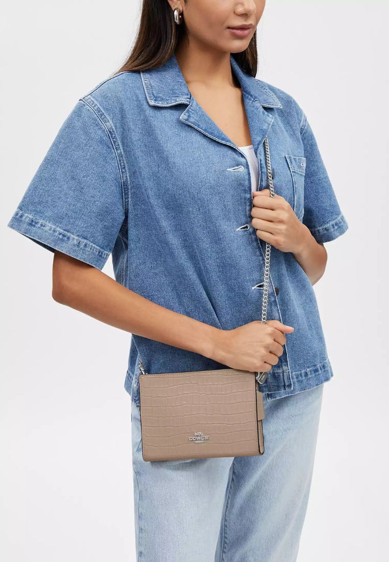 Slim Crossbody Silver Stone