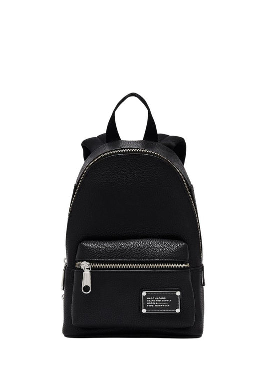 Small Leather Workwear Backpack Black
