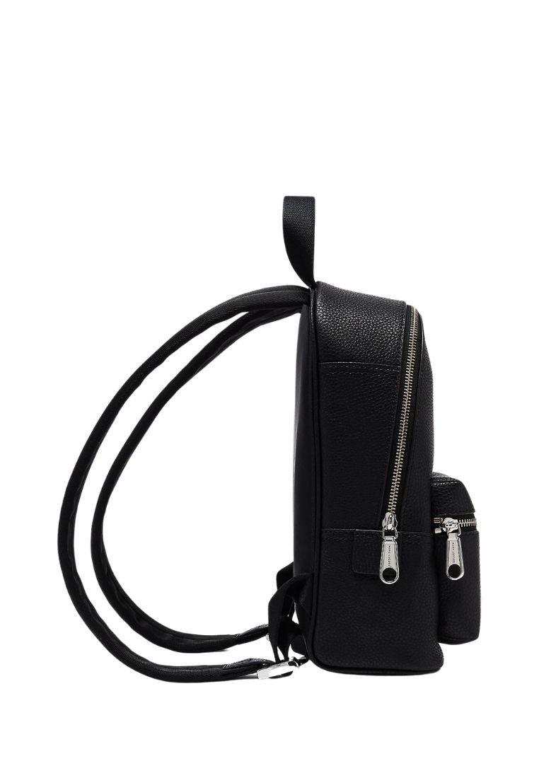Small Leather Workwear Backpack Black