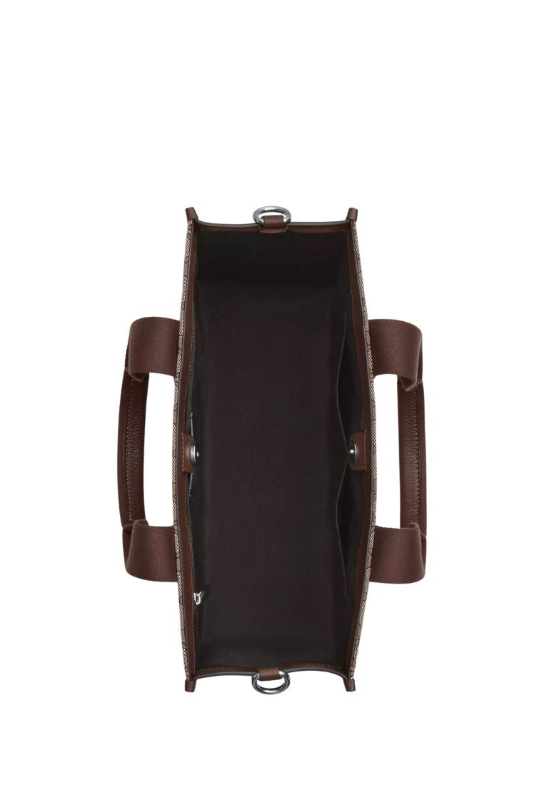 Smith Tote Bag In Signature Jacquard Silver Oak Maple