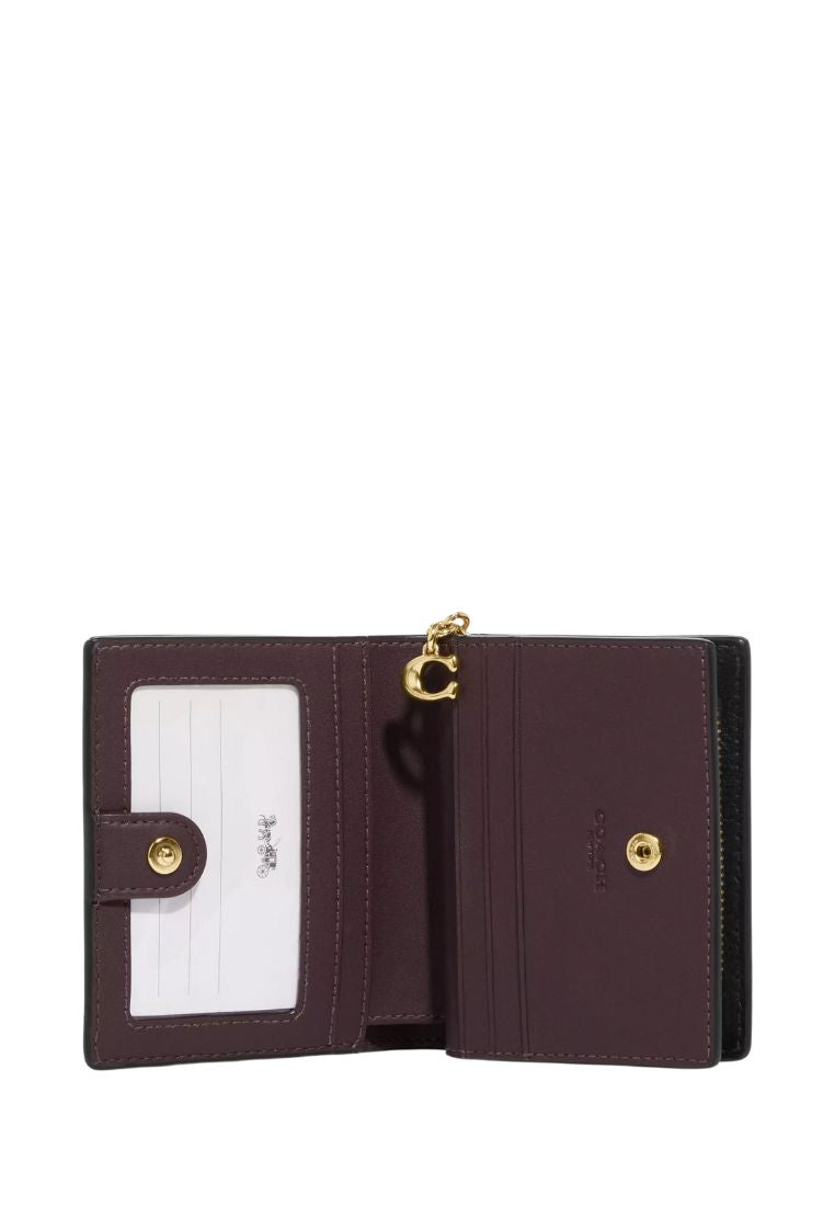 Snap Wallet Embossed Crocodile Gold Black