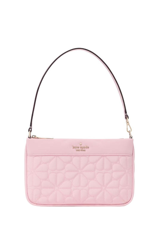 Spade Flower Quilted Fabric Convertible Wristlet Pink Horizon