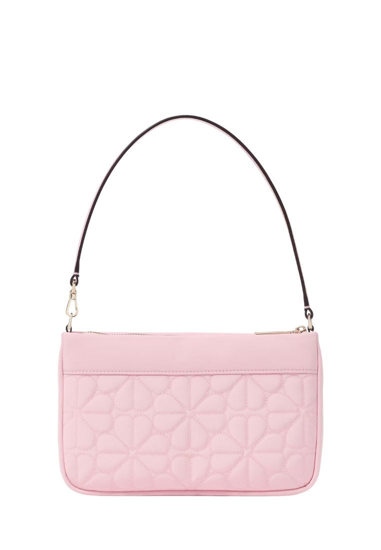 Spade Flower Quilted Fabric Convertible Wristlet Pink Horizon